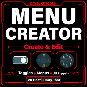[Unity Tool - VRChat] Menu Creator – All-in-One Expression Menu Creator & Editor | Toggles, Radials & Puppets | English, Español, 日本語, Deutsch, 한국어, 简体中文