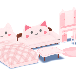 【家具】ねこモチーフ家具セット