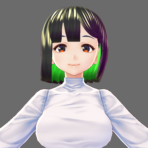 インナーカラーぱっつんショート【VRoid用ヘアプリセット】