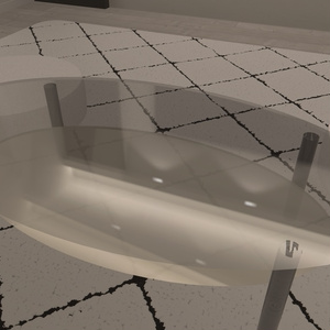 シンプルガラステーブル