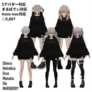 【パーカー】BIG SILHOUETTE PARKER【5アバター＋MARUBODY対応】#duality_booth 缩略图 11