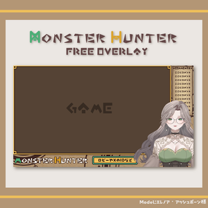 【配信用オーバーレイ】Monster Hunter Free Overlay for Hunters🍖 - モンハン用配信画面