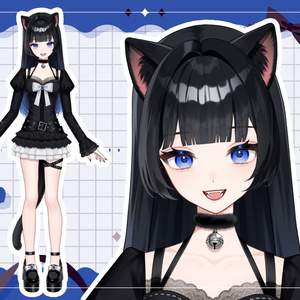 【汎用モデル】黒猫ちゃん