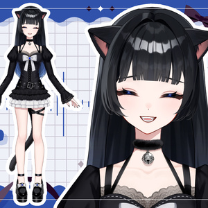 【汎用モデル】黒猫ちゃん【オリジナルデータ】