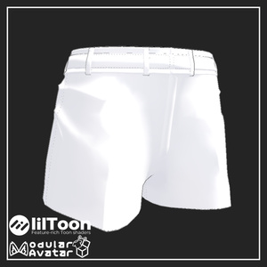 【VRChat】Highneck Zip Tops+Basic Short Pants / ハイネックジップトップス+ベーシックショートパンツ【５アバター対応】 缩略图 3