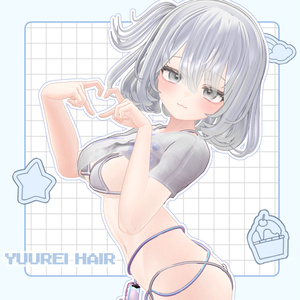 [VRC Hair] 2WAY COLOR YUREI HAIR 缩略图 2