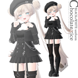 【11アバター対応】 BLACK&WHITE_Uniform