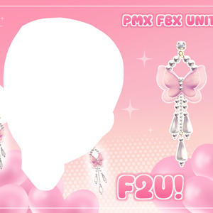 F2U - Pearl Butterfly Earrings (MMD, FBX)