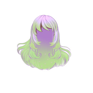Live2D Hair Preset, Cut, Ready-to-Rig
