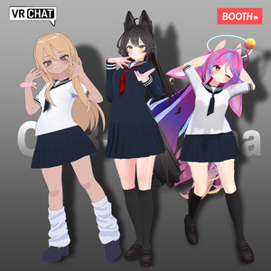 【25アバター対応】スクールセーラー服 缩略图 4