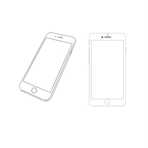 スマホの線画素材