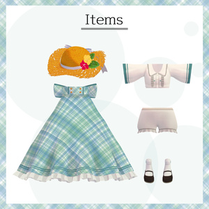 シィちゃん用サマーフリルドレス【スキニング済み&PB対応】 缩略图 2