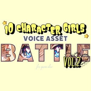 使えるバトルボイス素材集｜女の子10キャラクターパック｜10 character Japanes girls voice asset | TSUKAERU BATTLE female vol.2