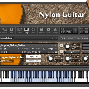 ギター音源 Nylon Guitar [LEGATO EDITION] for KONTAKT