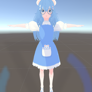 Free | Premade | Project Blue Bear Girl | Vrm-Vtuber-Vrchat