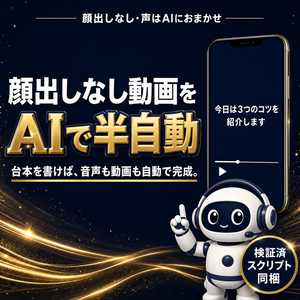 顔出しなしYouTube×AIの教科書 — 台本から半自動で動画を作る制作キット