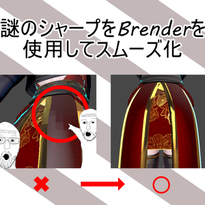 シャープをBrenderを使用してスムーズ化