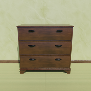 無料DL可【Blender】レトロなたんす【3Dモデル】