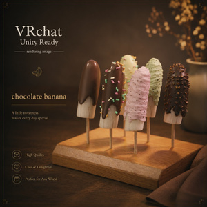 【無料版有】【VRChat/Unity】 チョコバナナ_全6種