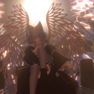 【無料】【VRChat想定】翼六枚セット(眼鏡同梱)