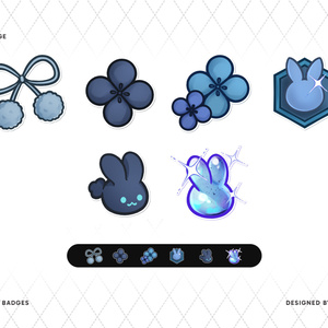 Black Rabbit スタンプ・バッジ・サブスクバッジ [YouTube・Twitch対応] Stream Badge 