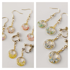 【オレンジ追加】花弁リングピアス・イヤリング