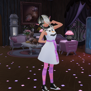Summer Snowman Christmas Outfit (Pink and Purple)