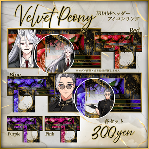 ✦₊˚🦋Velvet Peony🦋˚₊IRIAMヘッダー・アイコンリング