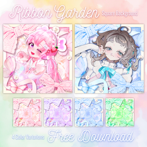 【無料配布】🎀Ribbon Garden🎀 正方形背景素材