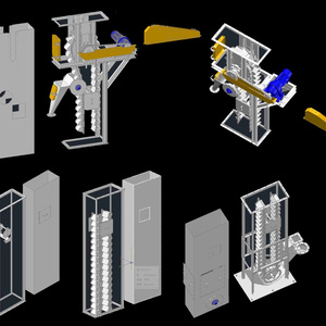 AUTOCAD 3D DATA バケットコンベヤ　データーです。