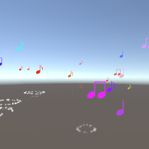 [VRChat向け] music notes rain