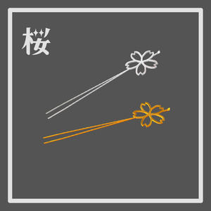 平打ち簪　花五種　かんざし　【amahanavr】 缩略图 5