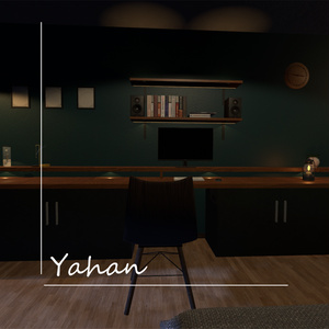 夜半（Yahan）- ワンルーム【VRChat 向けワールド】