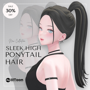 【16アバター対応】Sleek High Ponytail Hair