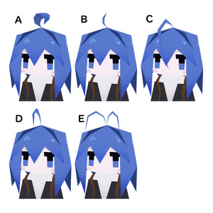 【無料】アホ毛5種　（LolowyP1用） 缩略图 2