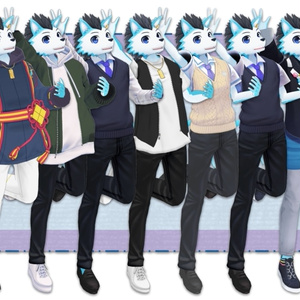【無料】式狼縁MMDモデル8種セット+おまけ付き