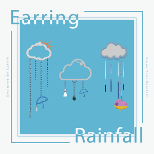 【VRChat想定アクセサリー】Rainfall Earring