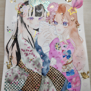 そらでんとそらちゃんキーホルダー  A4額縁