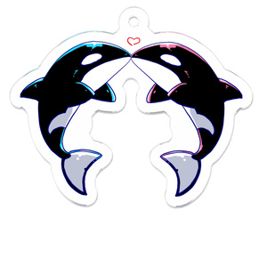 シャチラブラブアクキー
