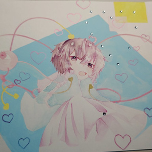 さとりちゃん    F4サイズ  額縁