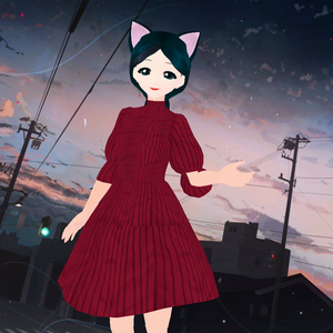 Girl with cat Ears-Commission model