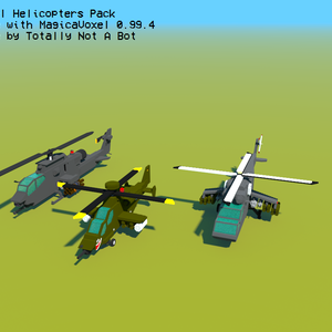 Voxel Helicopters Pack - ボクセルヘリコプターパック
