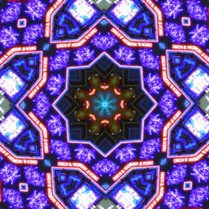 万華鏡_ネオン_青