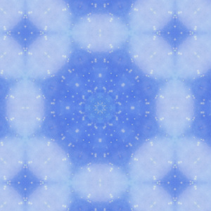 万華鏡_雪_青×白