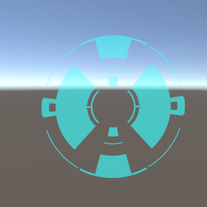 【無料】【VRChat想定】SF系円形UI生成Shader