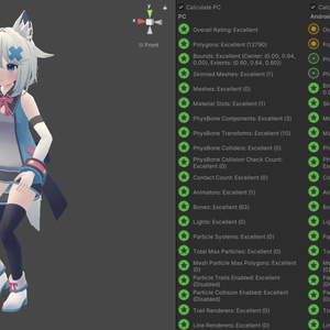 【無料】【VRChat想定】【Quest対応】ミントちゃんQuest Medium Prefab