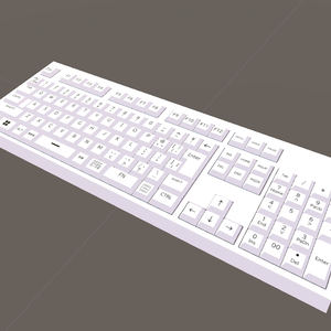 白いフル（ポリゴン）キーボード【無料配布】
