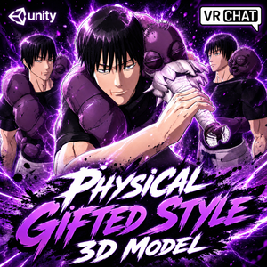 [VRChat] Physical Gifted Mercenary Style 3D Model & Combat Animation Full Set 💪