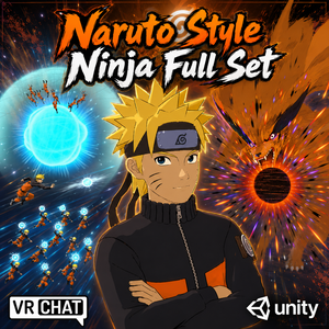 [VRChat] Naruto Style Ninja Full Set (3D Model & VFX & Animation + Motion) 🌀