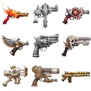 【銃のアイコンセット】著作権フリーの高解像度画像(100枚)